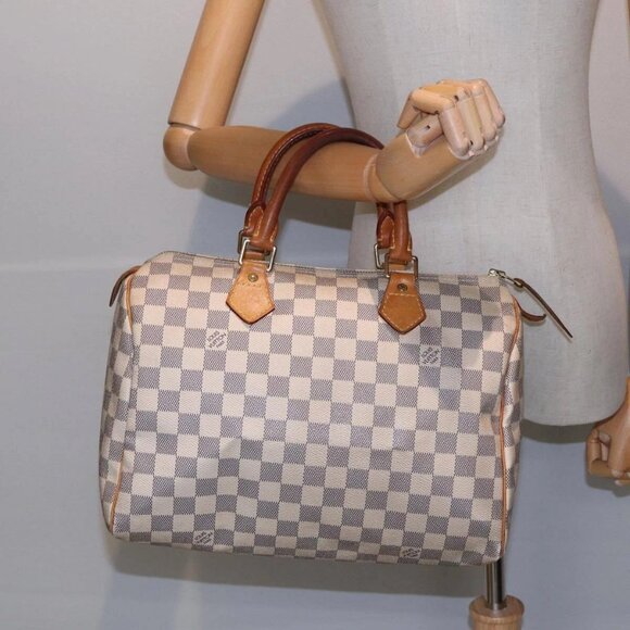 LOUIS VUITTON Damier Azur Speedy 30 Hand Bag N41533 LV Auth 84648 - Picture 15 of 16